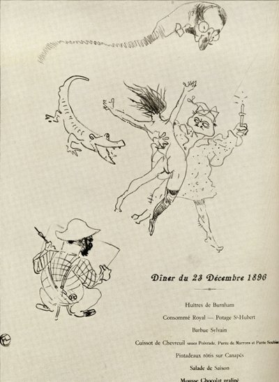Menu from Le Crocodile, from 